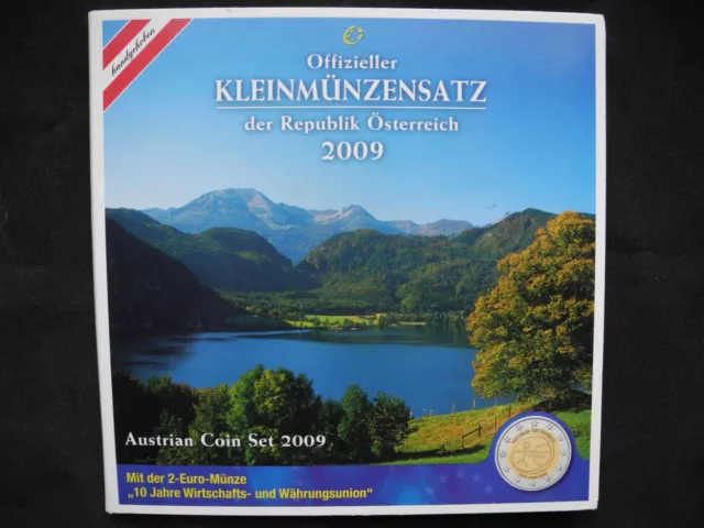 Österreich Kleinmünzensatz Kursmünzensatz 2009 Handgehoben im Folder / Blister