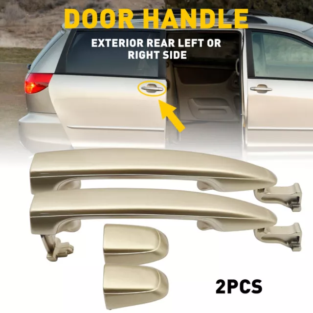 2X For 2004-2010 Toyota Sienna Rear Outside Exterior Door Handle Left Right EXC