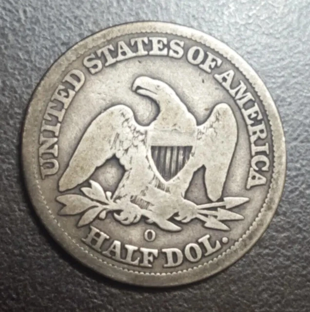 1854-O Seated Liberty Half Dollar with Arrows Date No Rays 50c Raw New Orleans
