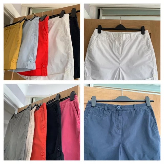 MARKS & SPENCERS Ladies Twill Cotton Cargo Shorts - Various Colours - Sizes 6-22