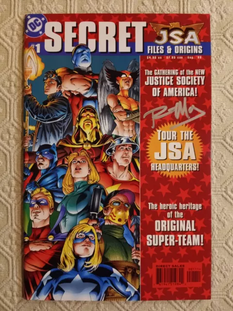 JSA Secret Files & Origins 1 NM Signed by Ron Marz 1st Hawkgirl 1999 DC Comics