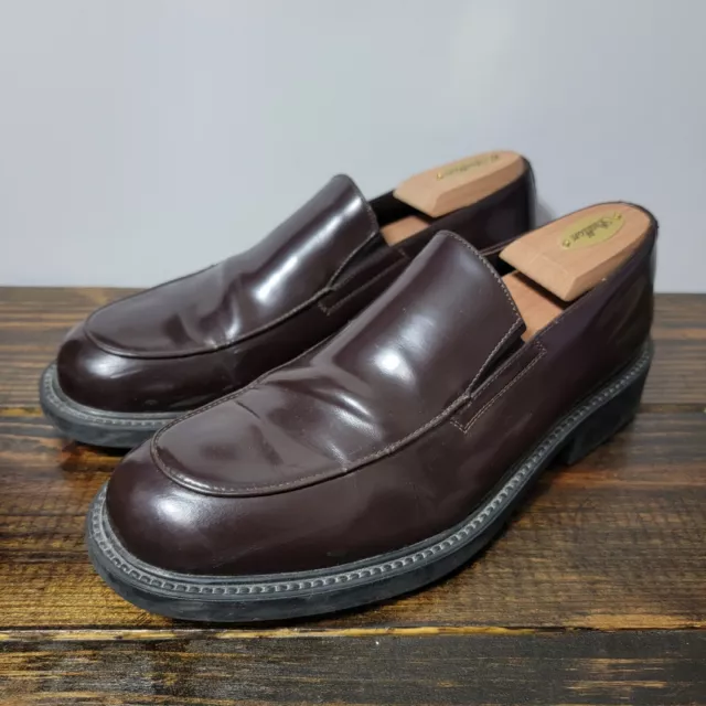 BANANA REPUBLIC MEN'S Dress Shoes Slip On Loafers Burgundy Made in ...