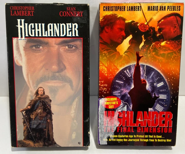 HIGHLANDER VHS LOT- Highlander- 1986 & Highlander The Final Dimension £ ...