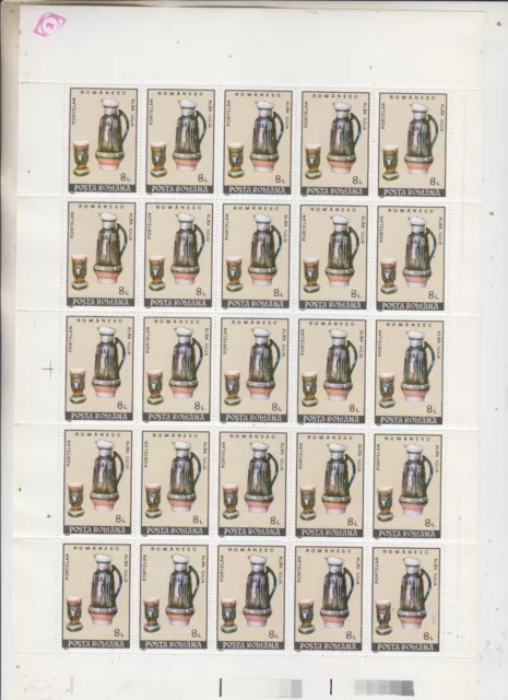 Romania 5 Full sheet a 25 Stamps Nr. 4771-75 mnh Valuare  65.- €