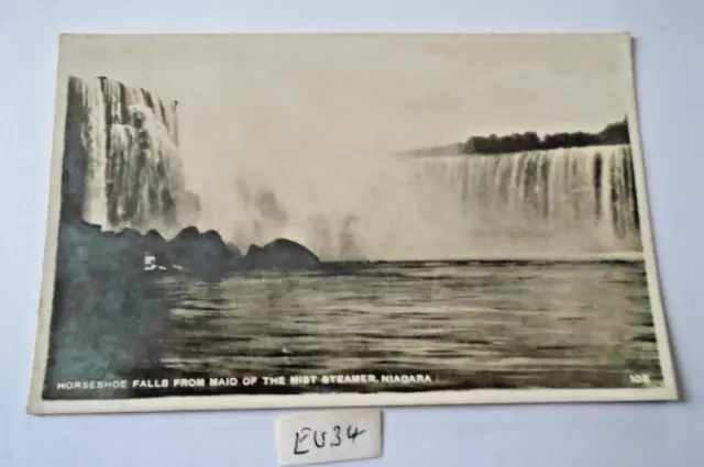 Horseshoe Falls From Maid Of The Mist Niagara  R. P. B.w. Postcard  (Eu34