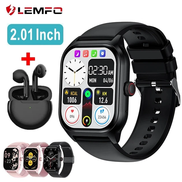 Montre Connectée Universelle 1.44" - Noir - Silicone - Pour Android Et Autres - Neuve