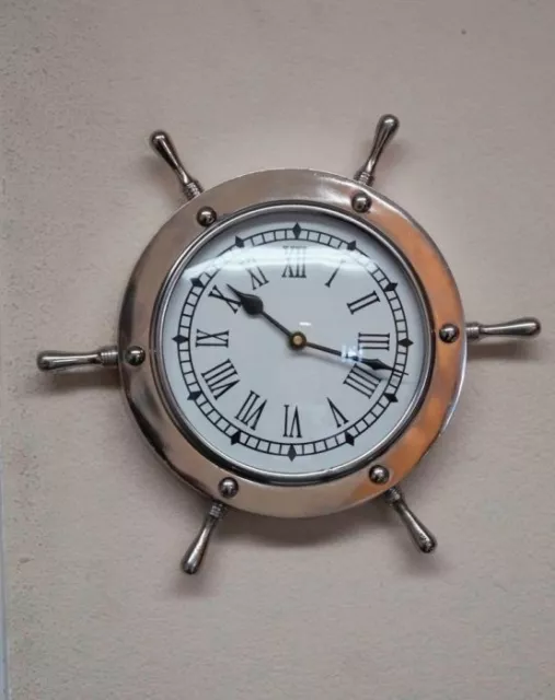 Aluminio Enviar Rueda Reloj 12" - Acabado Cromado -ship Rueda Reloj