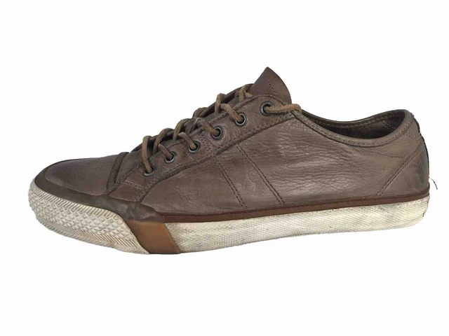 FRYE MENS BRETT Low Oxford Leather Lace Up Sneaker Cognac  display picture 1