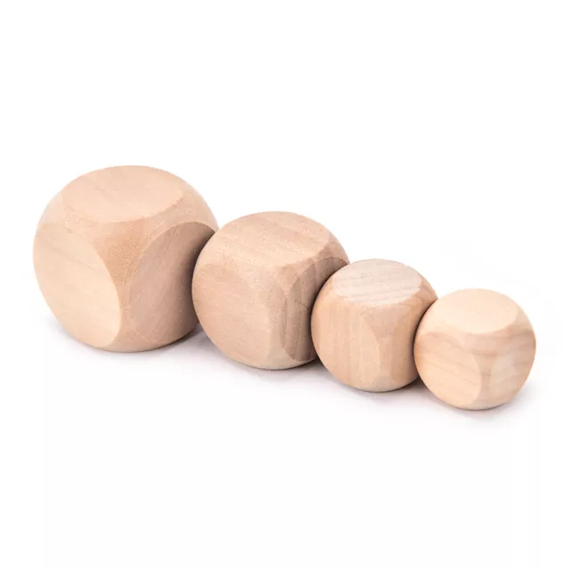 wood 6 sided dice 18/20/25/30mm blank faces for printing.engraving toys 、H_QV