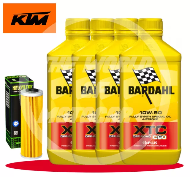 Set / Entretien KTM Adventure 1050/1090/1190/1290 Bardahl XTC 10W50 Filtre Oil