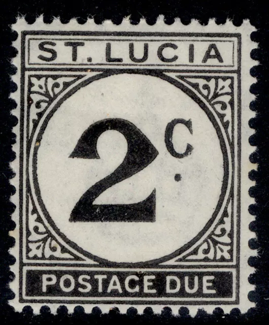 ST. LUCIA GVI SG D7, 2c black, M MINT.