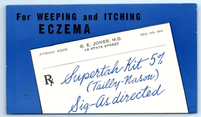 1950's Superstah Kit 5% Eczema Blotter Prescription Pharmaceutical OO