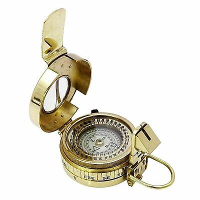 Vintage Military Nautical Brass Compass Antique Collectible Decor Gift Item 3