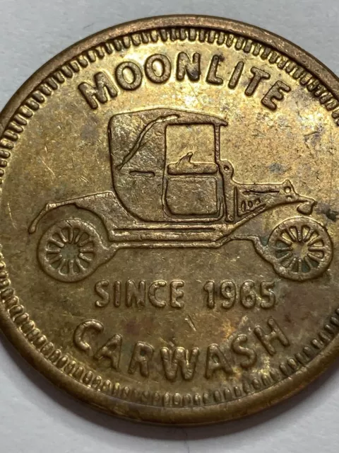 MOONLITE CAR WASH TOKEN MOUNTAIN VIEW CALIFORNIA OBSOLETE #qc1