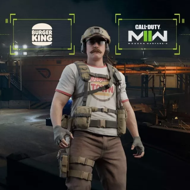 Call Of Duty Modern Warfare 3, 2 & Warzone Burger King Town Operator Skin & 2xXP