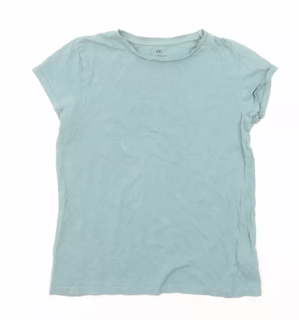 Maglione collover rotondo H&M ragazza verde cotone taglia 10-11 anni