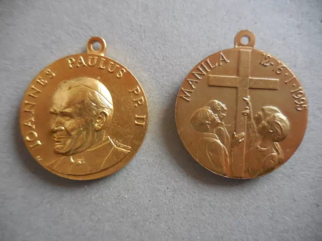 Vaticano medaglia ricordo visita papa Giovanni Paolo II Manila 1995 Filippine