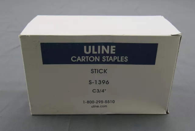 Uline S-1396 S1396 C34 Carton Box Staples 1 Box of 2,000 Staples 3/4" NEW