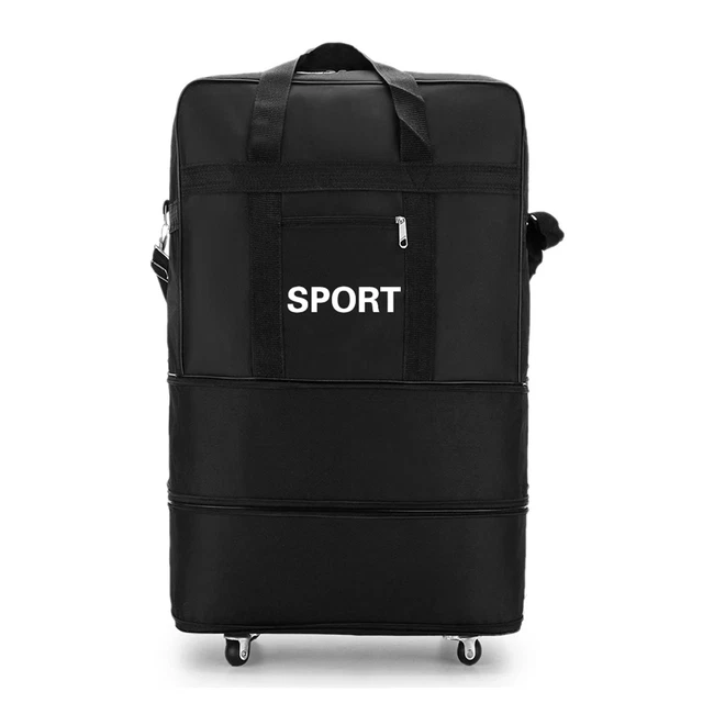 Expandable Foldable Suitcase Collapsible Rolling Travel Luggage Bag for Men O1J5