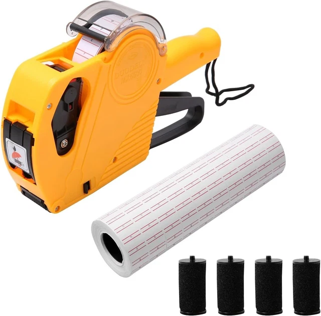 8 Digits Price tag Gun with 5000 Sticker Labels and 4 Ink Refill