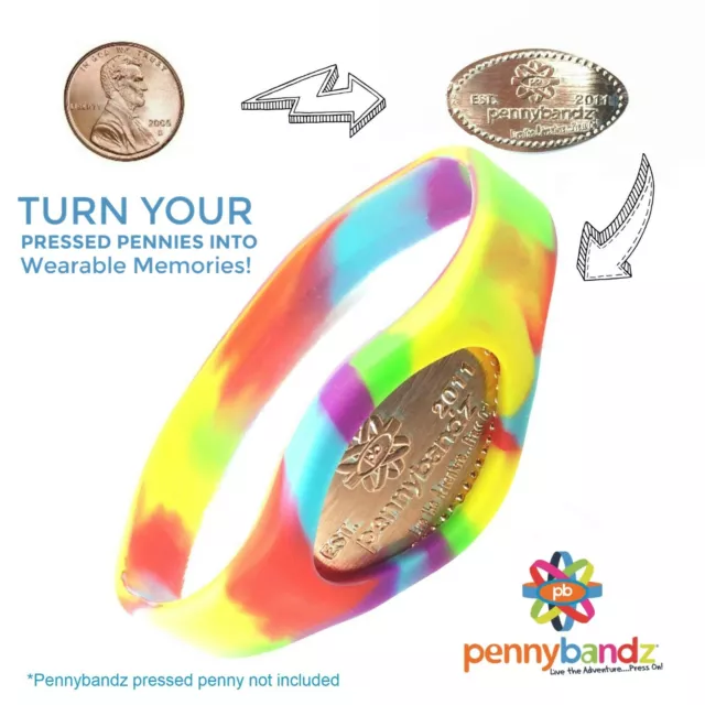 Pennybandz® Pressed Penny Holding Souvenir Wristband for Elongated Coins - Youth 2