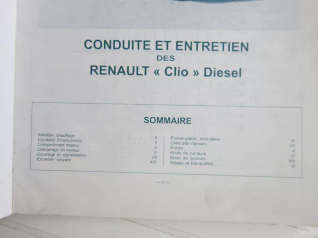 Revue Technique Automobile Renault Clio Diesel Tous Types Jus'qu'a 1995 3