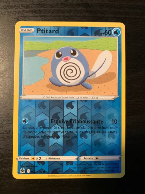 Carte Pokémon REVERSE Ptitard 030/196 EB11 Epée Bouclier Origine Perdue FR NEUF