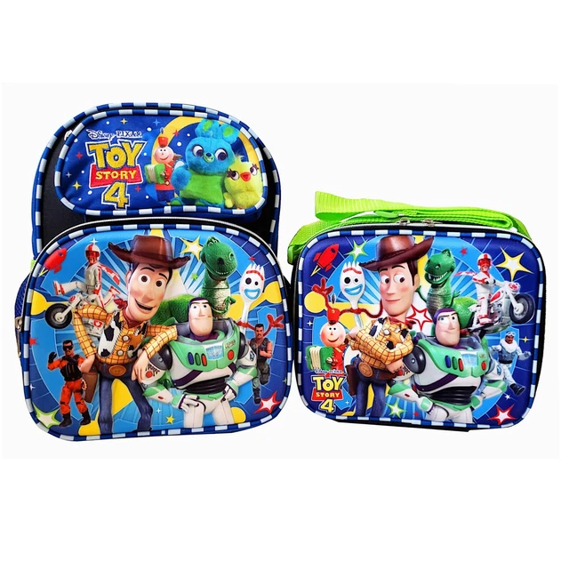 DISNEY TOY STORY Backpack and Lunch Bag Set Kids 3D School Lunch Box