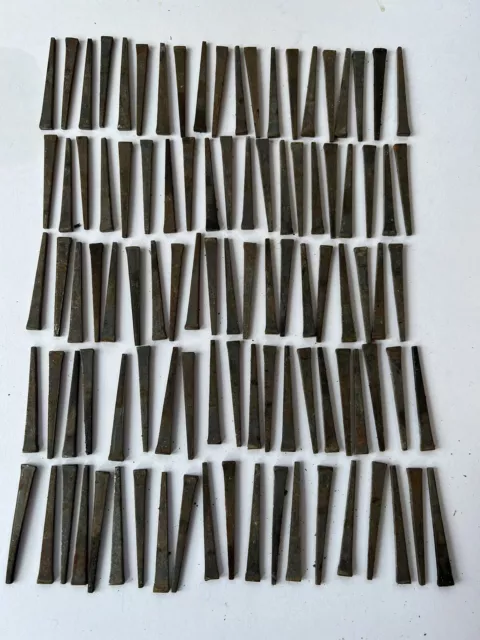 Lot of 100 Vintage Square Cut 2 1/4” nails
