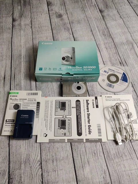 Canon PowerShot Digital ELPH SD1000 7.1MP Digital Camera COMPLETE IN BOX