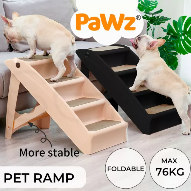 Pawz Pet Ramp Indoor Dog Steps Stairs Portable Cat Foldable Ladder For Bed Sofa