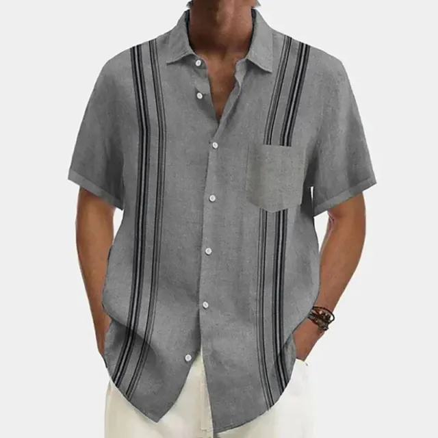 Men's Vacation Seaside Casual Printed Hawaiian Shirt