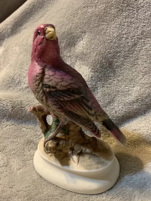 Lefton China "House Finch" Hand Painted Porcelain Bird Figurine KW4206 Vintage