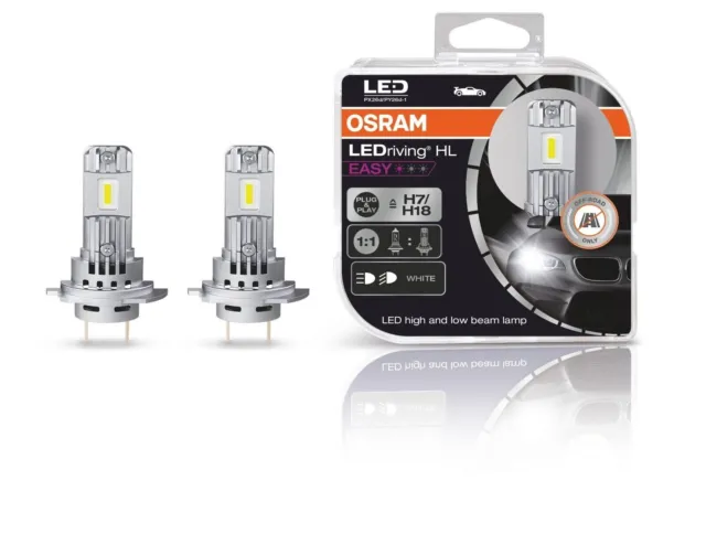 2x OSRAM LED Glühbirne Leuchten Scheinwerfer Birne LEDriving H7 / H18 12V 6000K