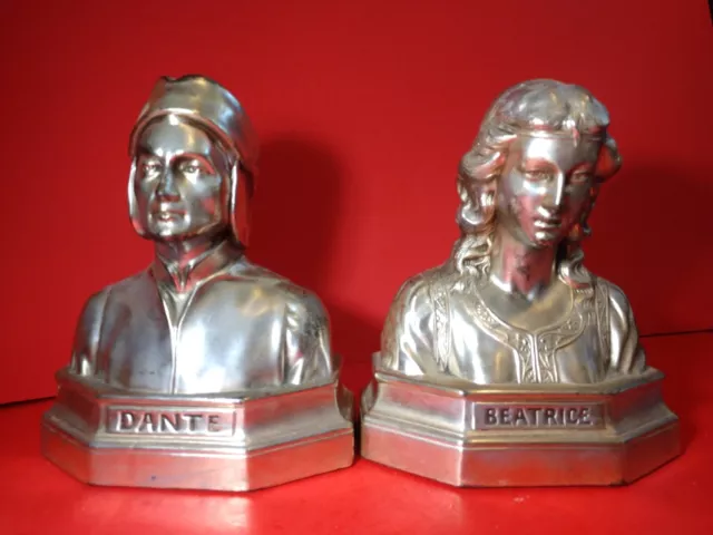 Dante And Beatrice  Bookends Armor Bronze Co Book Ends