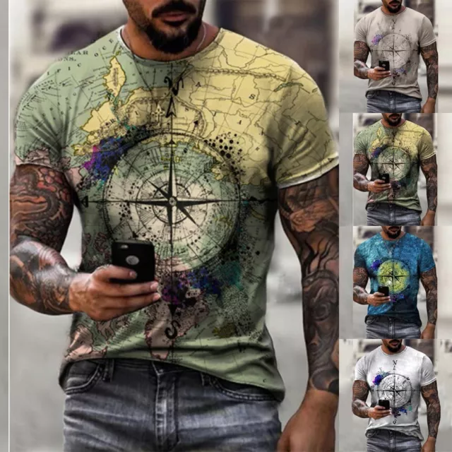 3D T-Shirt Funny Hairy Chest Muscle Print Men Women Short Sleeve