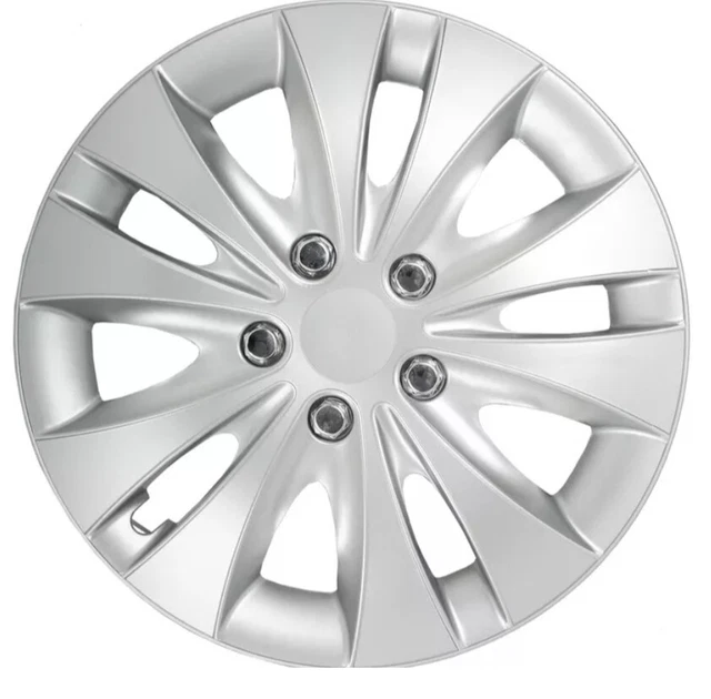 BRAND NEW 4 15 Inch Silver Atlanta Wheel Trims By Halfords 25.00