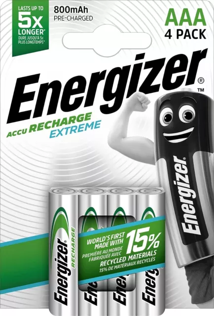 Piles AAA ENERGIZER rechargeables accu Extreme HR03 800 mAh ** PRIX DEGRESSIF **