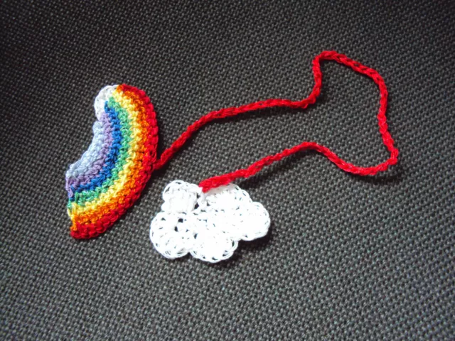 Umbilical Cord Tie Crochet Cotton Rainbow Cloud 2