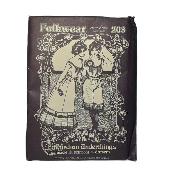 Folkwear Sewing Pattern Edwardian Underthings Camisole Petticoat Bloomer Costume