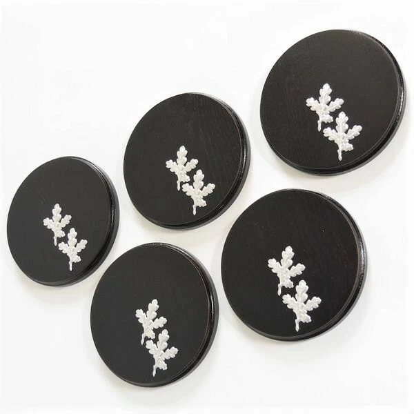 5 Pieza Placa de Jabalí Tablero Keiler Redondo Oscuro Af 19 CM Con 10X