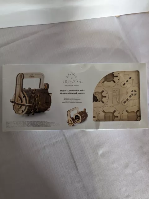 Ugears mechanical models Wooden 3D Combination Lock Sealed Puzzle