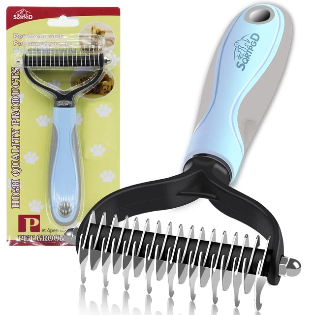 Pet Shedding Brush Grooming 2 Sided Undercoat Dog Cat Comb Tool Pets NEW