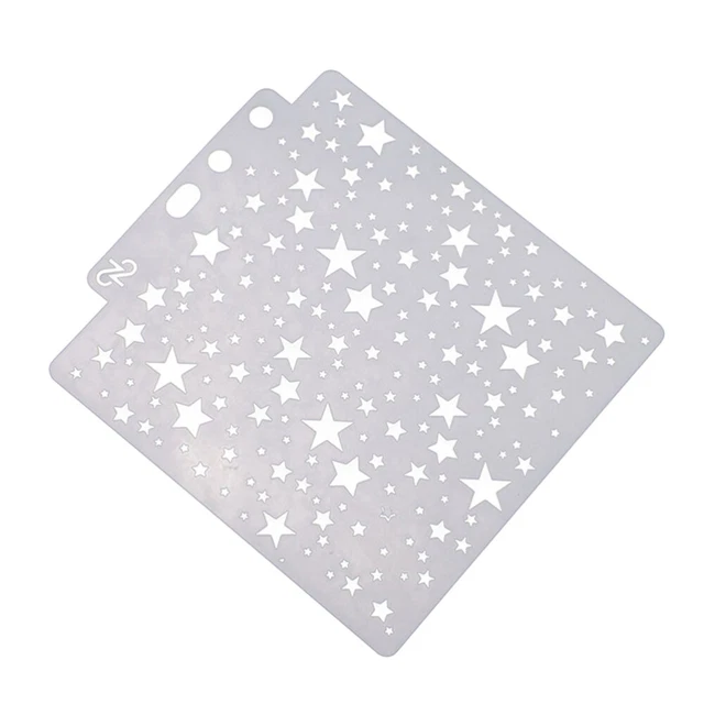 soitzhoc 24 fogli stencil per pittura su tavole di legno, riutilizzabili fiori,stencil bambini, artigianali da pittura,utilizzabile per su tavole, pareti,DIY
