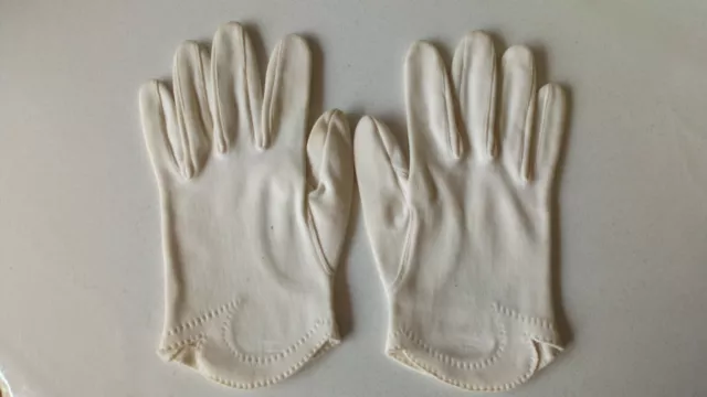 anciens Gants fins Femme écru Neyret Paris 