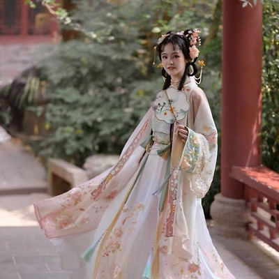 Abito Tradizionale Cinese penglai Abito HANFU embroidere Fiori Cosplay costume 3