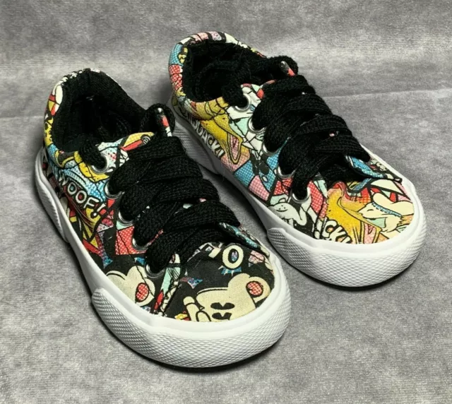 Disney Parks Mickey Mouse & Friends Sneakers Toddler 5/6 All Over Comic Print