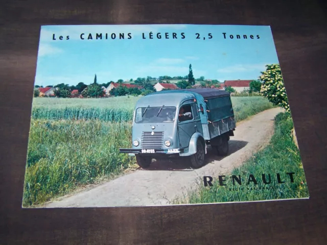 TOPRARITÄT Herrlicher Prospekt Renault Leichte LKW 2.5 Tonnen von 1955 !!!