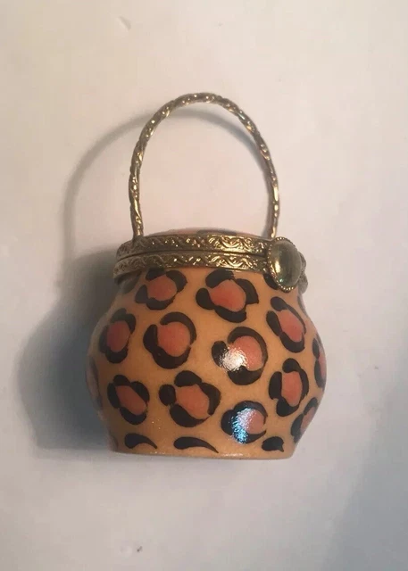 FRENCH LIMOGES TRINKET BOX ANIMAL PRINT Small