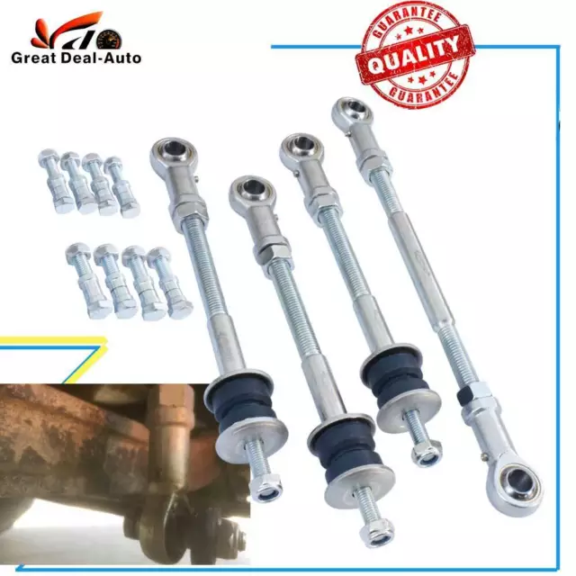 Extension Extended Sway Bar Link Kit For Nissan Patrol GU Y61 Front+Rear Heavy/D